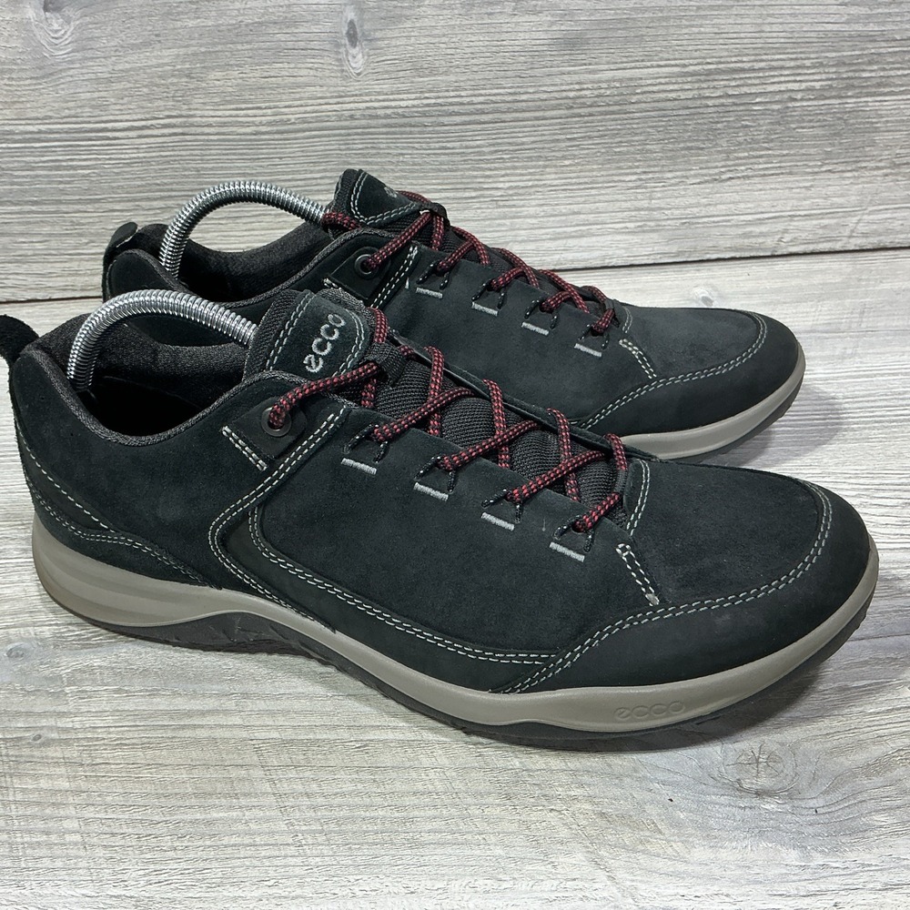 Ecco Men's Size 44 / 10 Esphino Black Suede Leather Casual Low Top Shoes Sneaker